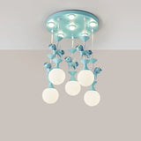 Children's Carousel LED Penadant Chandeliers for Princess Room Bedroom Living Room Hanging Lighting Decor Art Ceiling Lamps