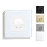 Dimmer Light Switch Rotary Knob Glass Mechanical LED Dimmable Wall Mounted Switches EU Standard Switches