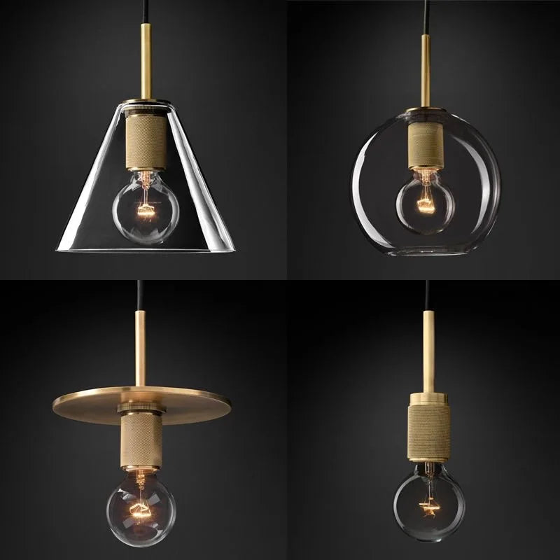 American-Style Retro Minimalist Hallway Foyer Pendant Light, Loft Industrial Style, Suitable for Restaurant, Bar, Clothing Store, Café, Single-Head Decorative Light, Light Luxury Bedside Small Pendant Lamp