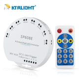 SP608E 8-Channel Music LED Controller (DC5V–24V) - Built-in Mic & Bluetooth App Remote for WS2811, WS2812B & WS2815
