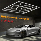 1/3/5/8/14 Hole Hexagonal LED Ceiling Garage Light 6500K Cold Light for Garages and 4S Workshops