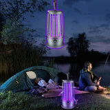 USB Rechargeable Electric Mosquito Swatter Two-in-one Light-controlled Electric Mosquito Swatter Shelters Tent Camping Tools