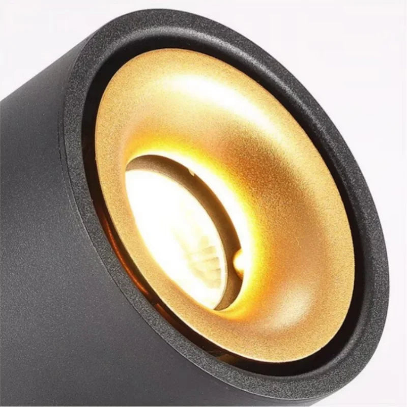 Circular dimmable LED surface mounted spotlight COB non opening ceiling light 9W/12W/15W/18W living room surface mounted tube li