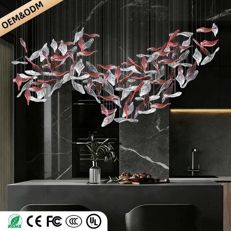 Hanging Ceiling Chandeliers Living Room Restaurant Chandeliers Lighting Kitchen Island Glass Pendant Light Dining Table Fixtures