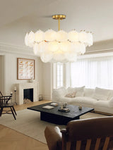 2026 Modern Luxury Frosted Glass Chandelier White, Led E14 Dimmable Light Fixture Nordic FOR Living Room Bedroom Decoration