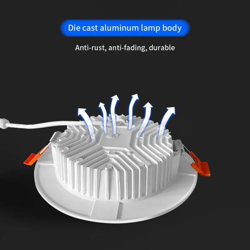 1/2/3PCS Downlights Ceiling Lamp 7W LED Spot Light AC90V-240V Recessed Round RGB Light Timed Dimmable bathroom bedroom