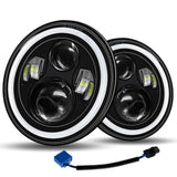 7 Inch LED Headlights for Jeep Wrangler Off Road suzuki samurai led Spotlights 7 inch Headlamp Angel Eyes DRL Running Lamp H4 H13