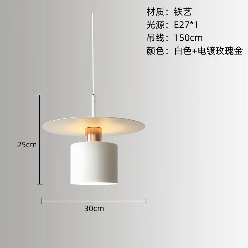 Nordic Minimalist Bedside Pendant Light - Modern Single Head Hanging Lamp