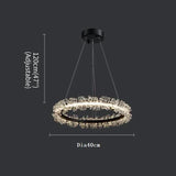 French Light Luxury Lamps Modern Minimalist Living Room Diningroom Bedroom Lighting Internet Celebrity Ring  Crystal Pendant