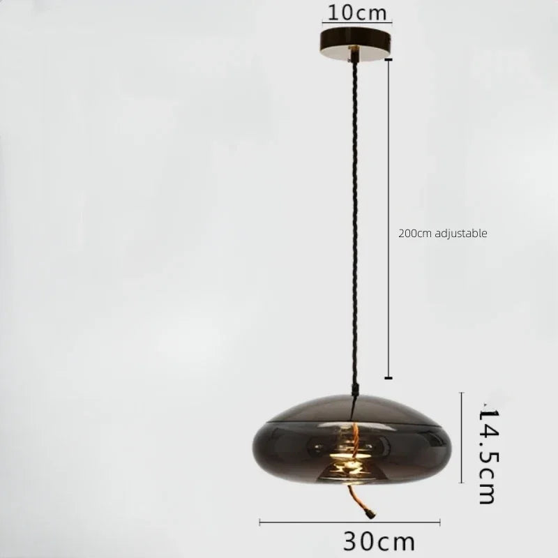 Modern Minimalist Glass LED Chandelier - Creative Pendant for Living & Kitchen