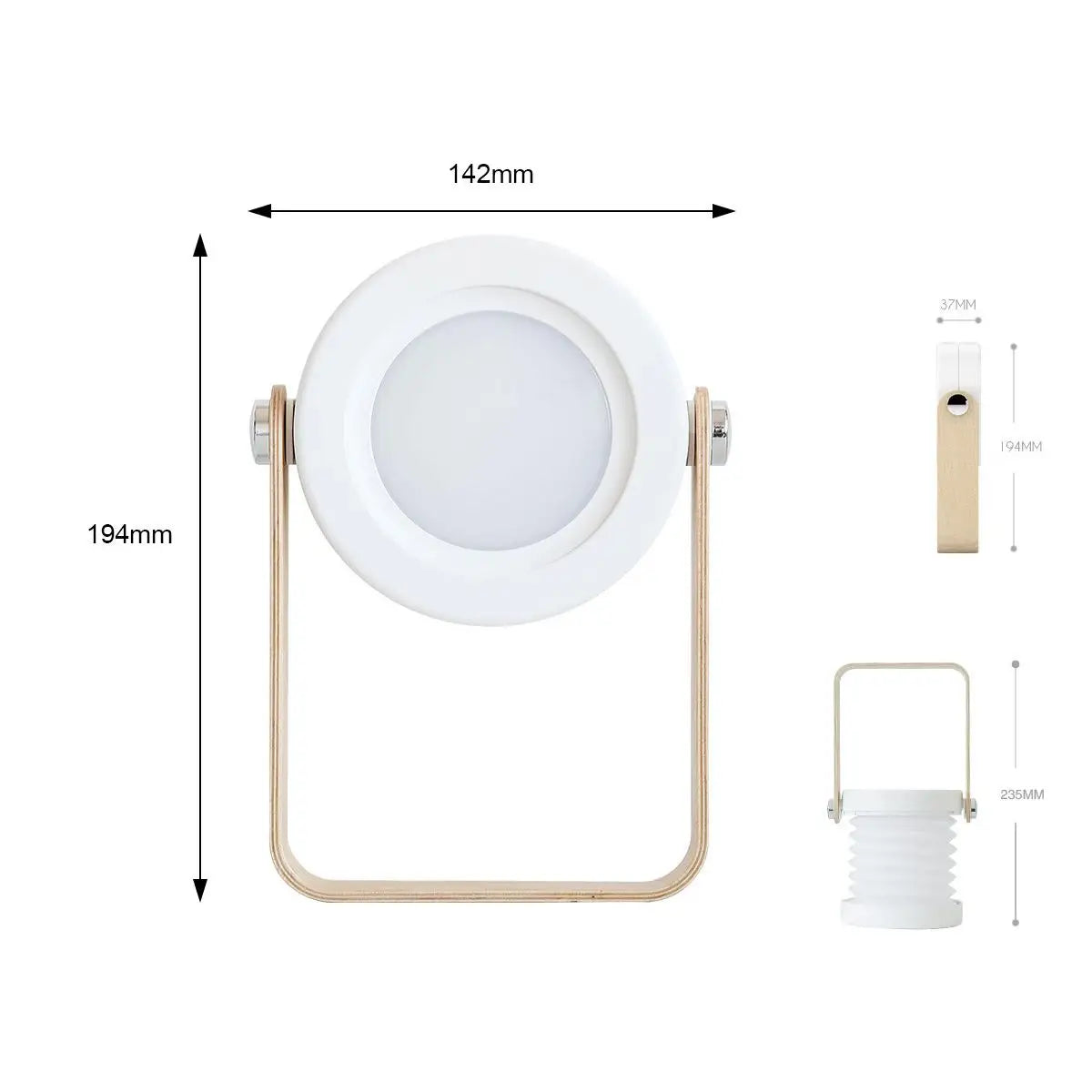 Foldable LED Table Lamp & Dimmable Night Light - Rechargeable Desk Lantern