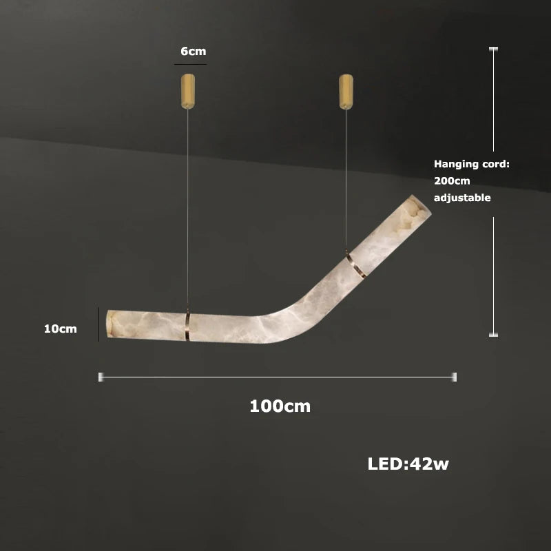 2026 New Trend Marble Collection LED DIY Hanging Lamps Chandelier Lighting Fixtures Lustre Suspension Luminaire Lampen For Foyer