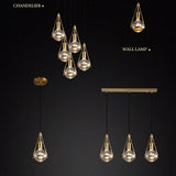 Modern Luxury Copper Crystal Pendant Lights Restaurant Bar Dining Room Bedroom Bedside LED Hanging Lamp Home Lighting Luminaire