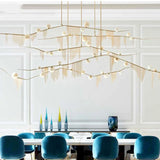 Designer G9 Chandelier Gold Tassel Led Glass Pendant Chandelier Lighting Living Room Rod Hanging Lamp Fixtures Room Decor