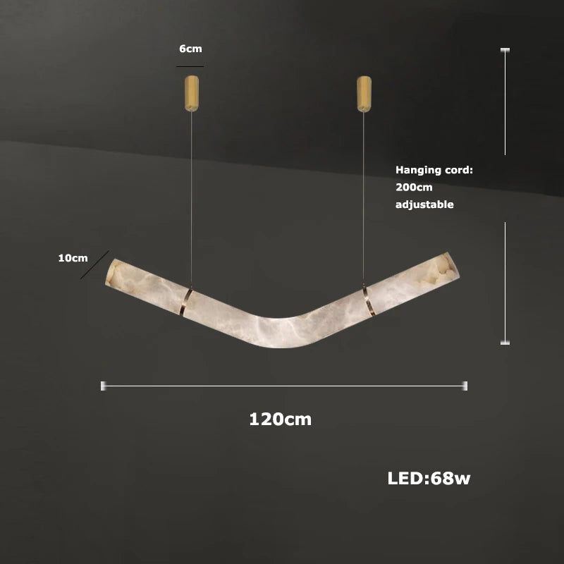 2026 New Trend Marble Collection LED DIY Hanging Lamps Chandelier Lighting Fixtures Lustre Suspension Luminaire Lampen For Foyer