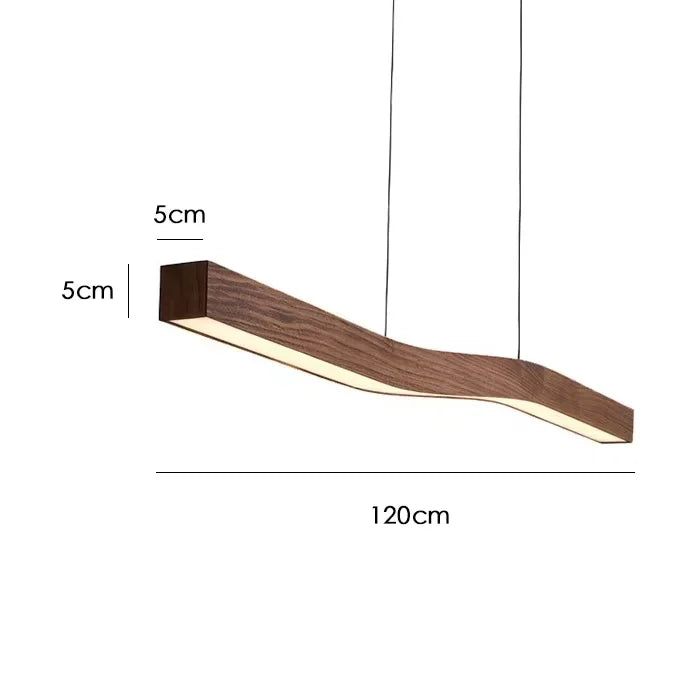 Kitchen Island Linear Pendant Light Horizional Suspension Ceiling Hanging Lamp for Dining Room