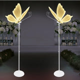 2-Pack 48W Creative LED Butterfly Floor Lamps - Romantic Standing Road Lead Lights for Weddings, Hotels, Events & Home Decor