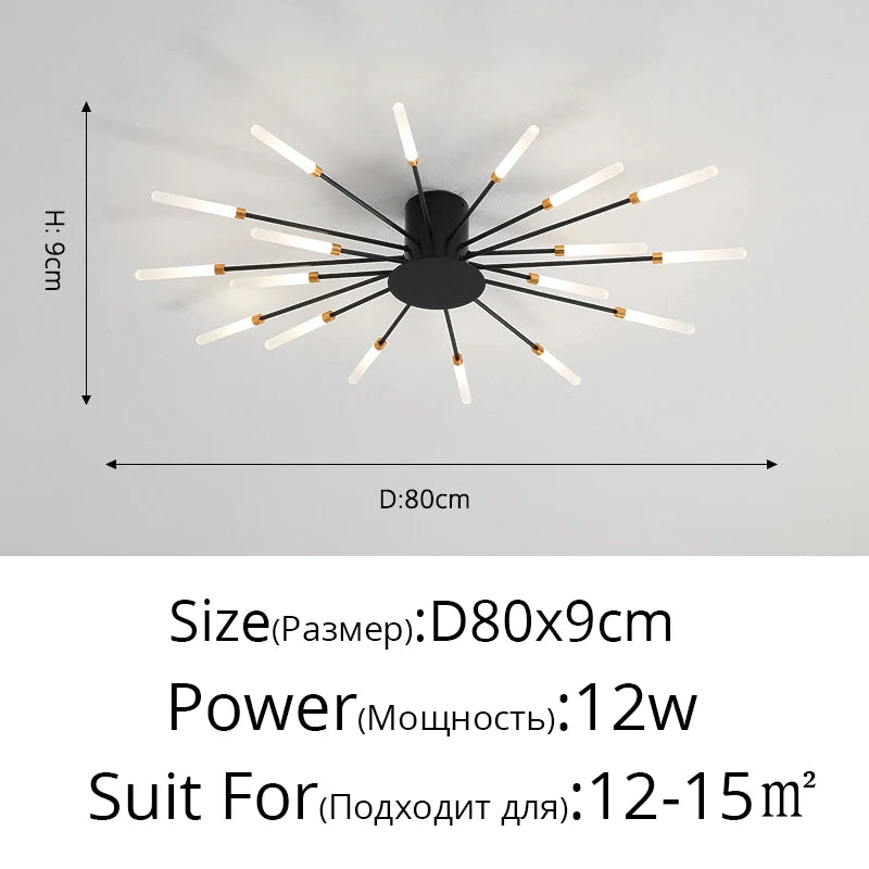 2025 New fireworks led Chandelier For Living Room Bedroom Home chandelier Modern Led Ceiling Chandelier Lamp Lighting chandelier