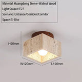 Travertine Stone LED Ceiling Lamp Aisle Corridor Light Fixture For Living Room Dining Room Bedroom Decor Chandelier Ceiling Lamp