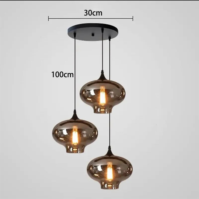 Modern Glass Led Lights Pendant Lamps for Living Room Chandeliers for Dining Room Hanging Light Indoor Lighting Suspension
