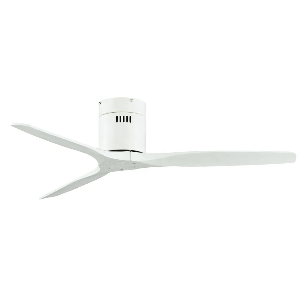 52Inch Brushed Luxury 3 Wooden Blade DC 85V - 260V Motor Decorative Ceiling Fan Ventilator Light Remote Control