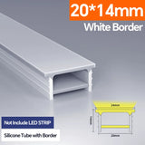 Light Strip Silicone Tube LED Diffuser Flexible Black and White Lampshade with Edge Contour Light Mask Plate Cover