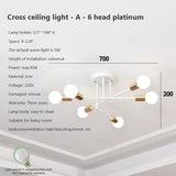 6 Heads LED Modern Ceiling Chandelier Hanging Lamp for Ceiling Dining Living Room Bedroom Hall Home Decor Lndoor Light Fixture