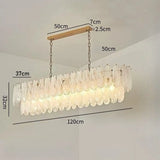 Luxury Modern Glass Chandelier Light - Decorative Ceiling Pendant Lamp Fixture for Living Room, Bedroom, Dining Room & Restaurant