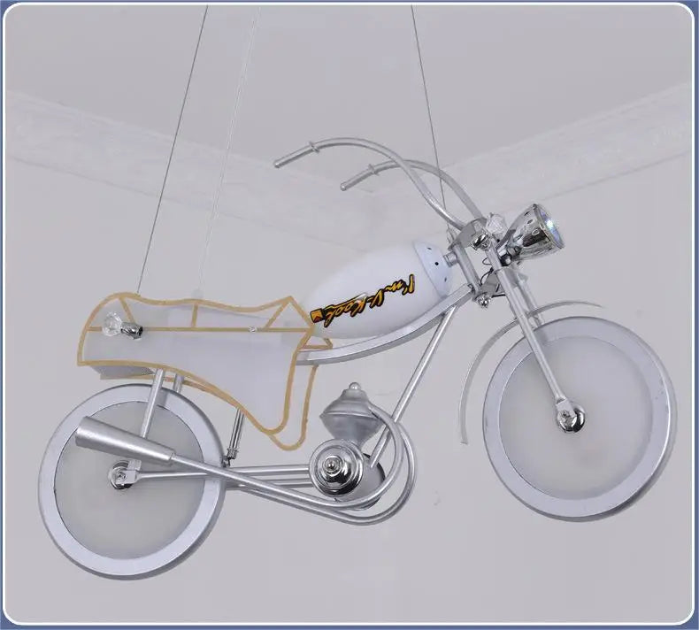 New design boys children's room gray motorcycle for Living Room Bedroom Hotel Decors LED Light shaping light