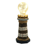 Mediterranean style wooden lighthouse ornament creative retro desktop decoration luminous home decoration gift giving decoration