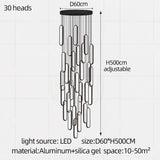 Minimalist Staircase Chandelier Nordic Modern LED Pendant Light Ceiling Lamp Hanging light For Living Room Restaurant Villa Loft