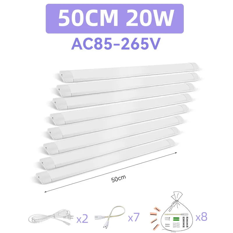 Home Indoor Light Strip High Brightness 90/120cm Tube Linear LED Tube Lamp 220v Lighting Bulb For Bedroom Kitchen Cabinet Lamps