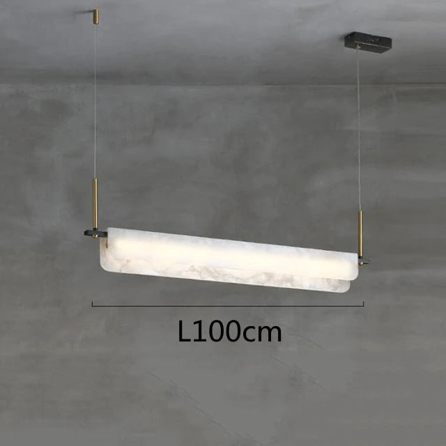 Nordic Marble Chandelier Modern White Stone Chandelier For Villa Living Room Bedroom Restaurant Decors LED Marble Pendant Lamp