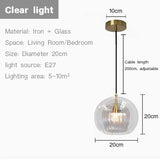 Modern Glass Pendant lamp Nordic Suspension Chandeliers for Living Dining Room Kitchen Bedside Hanging Lamp Fixture Luster