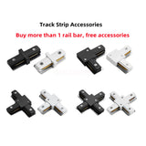 LED Track Light Rail 0.5M 1M Black White Aluminum 2 Wire System Track Light Series Universal Track for Ceiling Spot Lamps