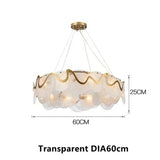 Modern Luxury Living Room Glass LED Pendant Lamp Restaurant Bedroom Chandelier 2025 New Round Bar Counter Home Lighting Decor