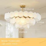 2026 Modern Luxury Frosted Glass Chandelier White, Led E14 Dimmable Light Fixture Nordic FOR Living Room Bedroom Decoration