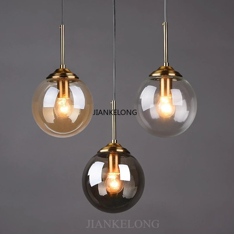 Modern Luxury Glass Chandelier - Nordic Metal LED Pendant Light