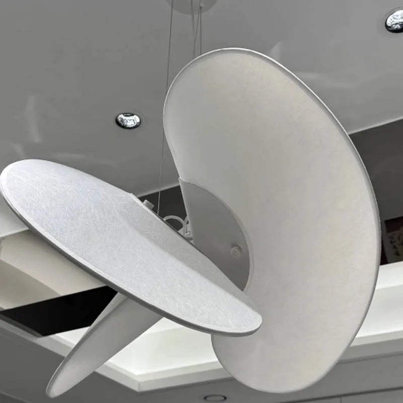 Modern Italian Minimalist Silk Pendant Light - Nordic White Ceiling Hanging Lamp Fixture for Loft, Villa, Living Room & Hotel