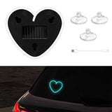Universal Solar Heart-Shaped RGB LED Car Atmosphere Light - Dynamic Gradient Interior Ambient Decoration Lamp & Vehicle Accessory