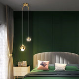 Bedroom Bedside Hanging Pendant Lamp Glass ball LED Chandelier Lighting Ceiling Modern Interior Home Decor Lights Dining Kitchen