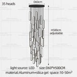 Minimalist Chandelier Nordic Hanging Modern LED Pendant Light Living Room Restaurant Villa Loft Ceiling Staircase Pendant Light