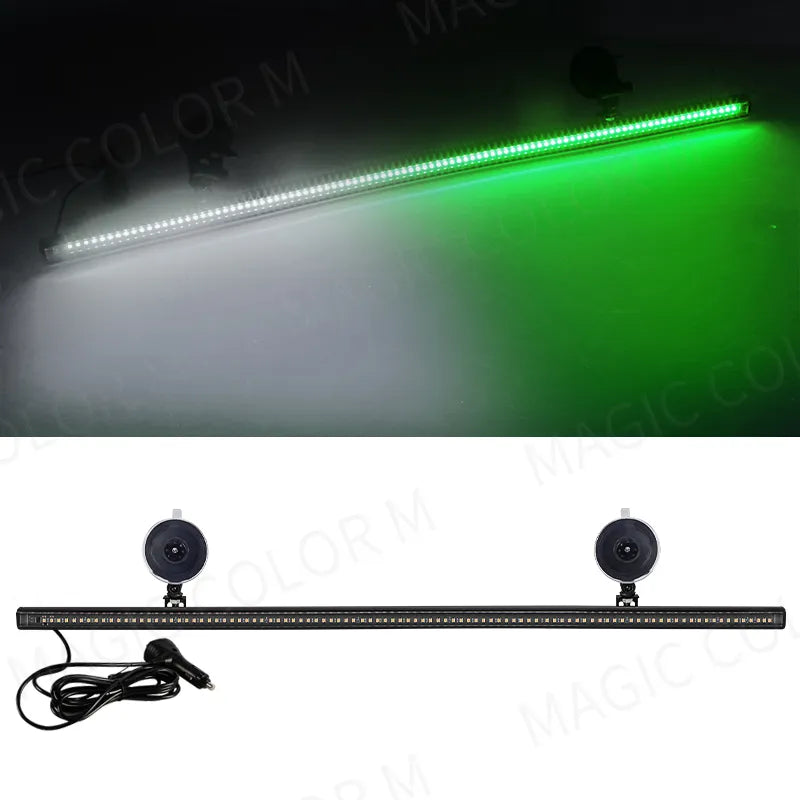 Car Strobe Lamp Bar with 96 LED 3030 Beads for Front Windshield, Traffic Signal, Emergency Flashing, and Auto Roof Top Warning Light with 12V-24