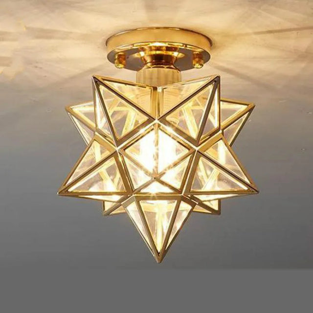 Nordic Light Luxury Simple Corridor Lamp Creative Porch Balcony Home Bedroom Net Red Star Diamond Corridor Ceiling Lamp