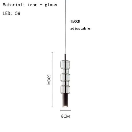 Modern Clear Glass Pendant Lamp Gold Black Metal Hanging Light Fixtures Drop Shipping For Dining Room Kitchen Bar Shop Bedside