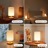 USB Powered Modern Nordic Wood Table Lamp Night Light for Bedroom Illumination Warm White Gift Wooden Bedside Kids Room Decors