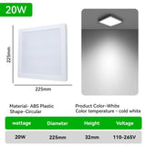 Ultra-Thin Circular LED Ceiling Light - 110V-220V Wide Pressure Panel