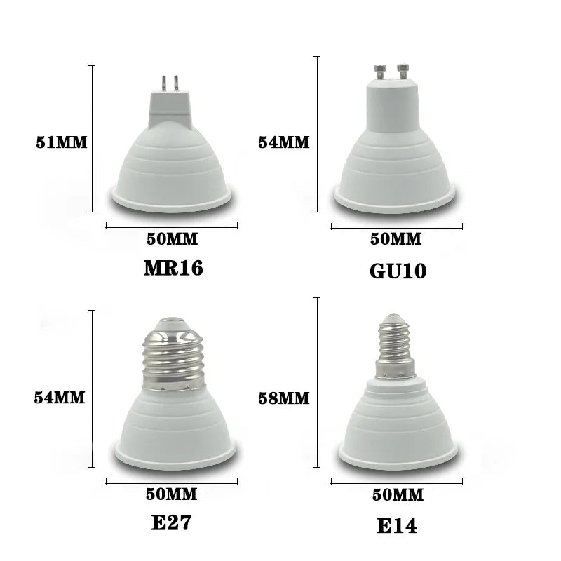 Super Bright 6W COB LED Spotlight Bulb (220V) - High-Quality Aluminum Lamp (E27 / E14 / GU10 / MR16)