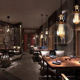 American Retro Industrial Loft Chandelier Bar Counter Restaurant Bar Pendant Lamp Creative Home Simple Glass Hanging Lights