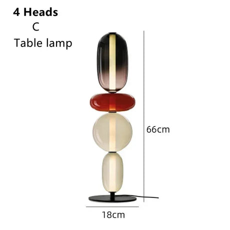 Italian Creative Colored Glass Designer LED Floor Light Living Room Bedroom Study Table Lamp Indoor Lighting Decors Candy Lights